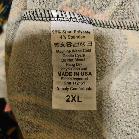 LULAROE "Nicole" Black Red Floral A-Line Dress - Size 2XL - Picture 8 of 8